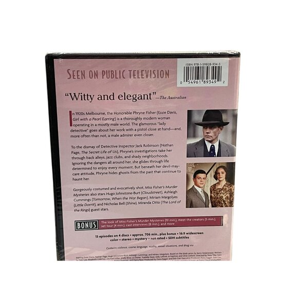 2011 or 2012 Miss Fishers Mysteries Series 1 DVD NEW Sealed - Picture 4 of 6